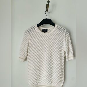 Frank Lyman Design Cream Textured Knit Top